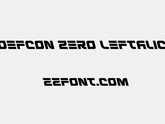 Defcon Zero Leftalic