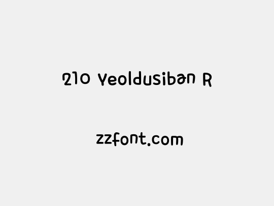 210 Yeoldusiban R