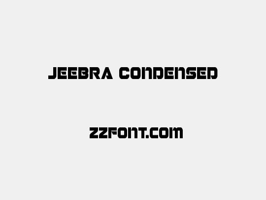 Jeebra Condensed