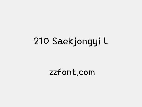 210 Saekjongyi L
