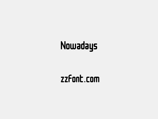 Nowadays