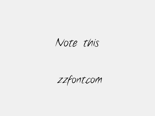 Note this