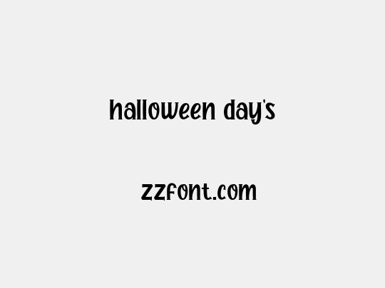 halloween day's
