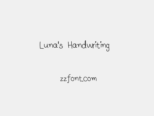 Luna's Handwriting 