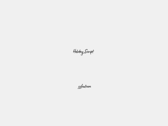 Holiday Script