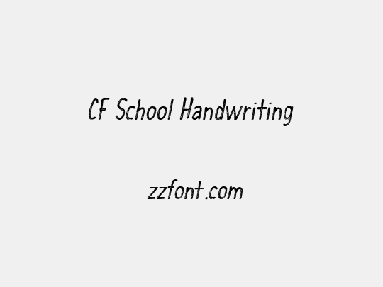 CF School Handwriting