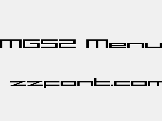 MGS2 Menu