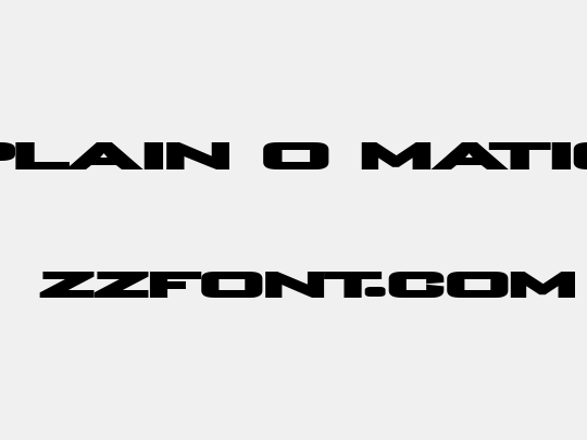 Plain O Matic