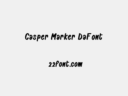 Casper Marker DaFont