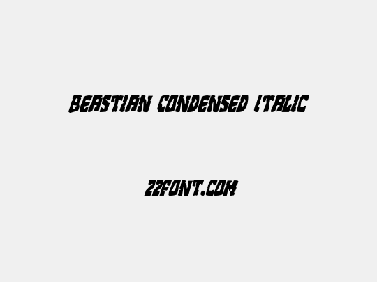 Beastian Condensed Italic