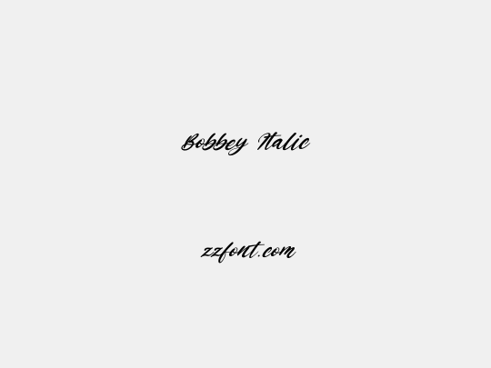 Bobbey Italic