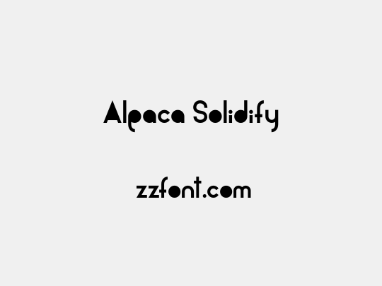 Alpaca Solidify
