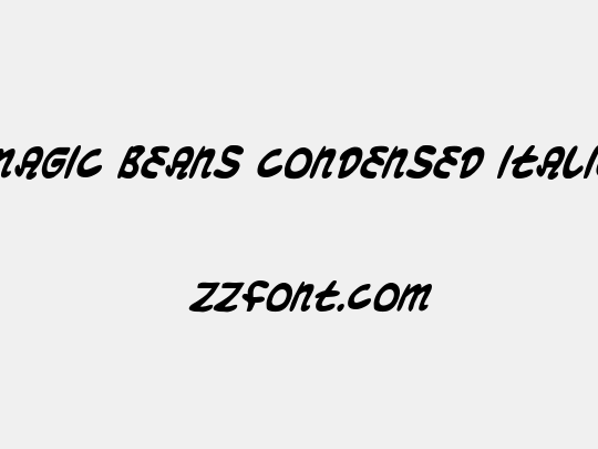 Magic Beans Condensed Italic