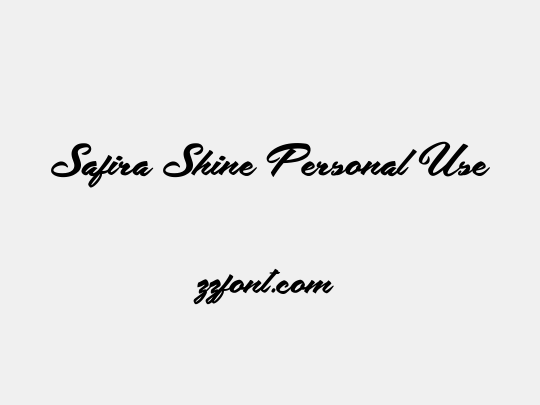 Safira Shine Personal Use