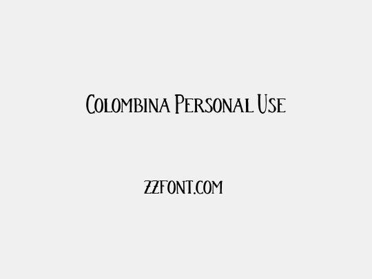 Colombina Personal Use