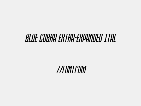 Blue Cobra Extra-Expanded Ital