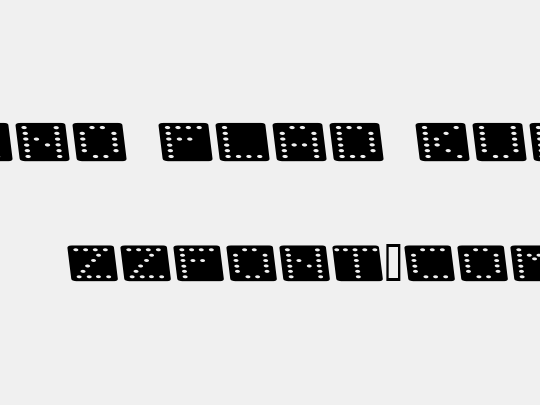 Domino flad kursiv