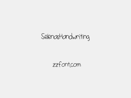 SelenasHandwriting