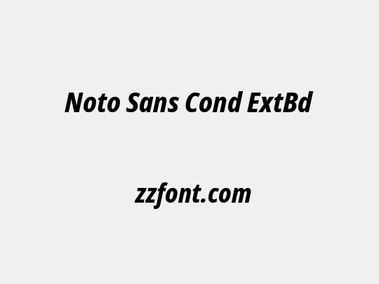 Noto Sans Cond ExtBd