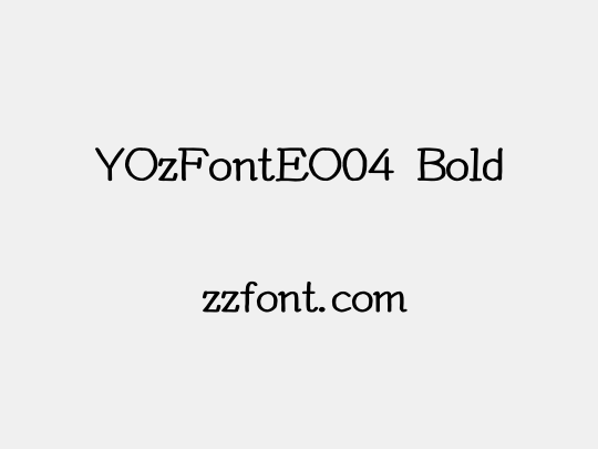 YOzFontEO04 Bold