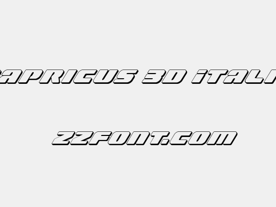 Capricus 3D Italic