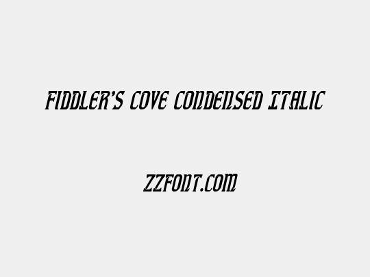 Fiddler's Cove Condensed Italic