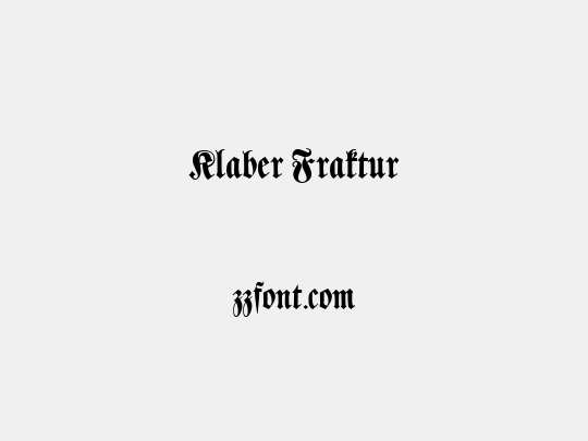 Klaber Fraktur