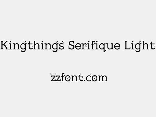 Kingthings Serifique Light