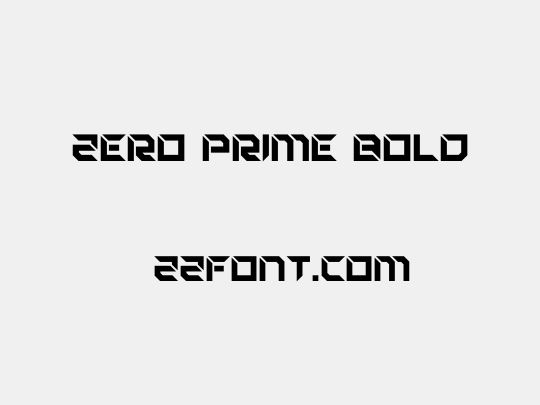 Zero Prime Bold