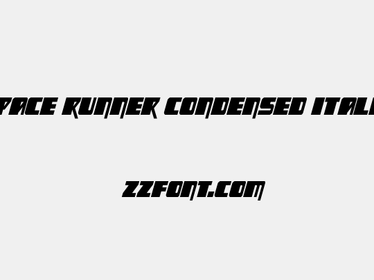 Space Runner Condensed Italic