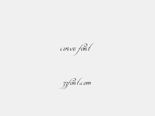 curve font