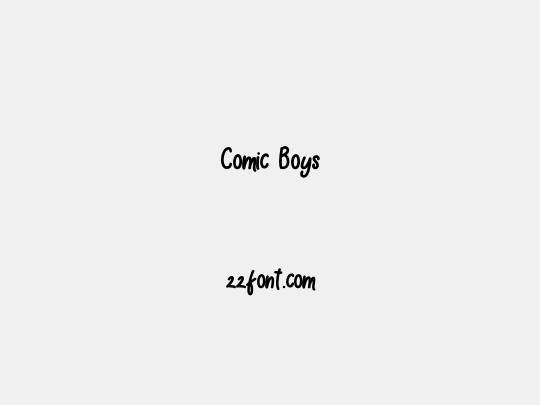 Comic Boys