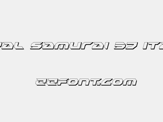 Royal Samurai 3D Italic