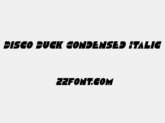 Disco Duck Condensed Italic