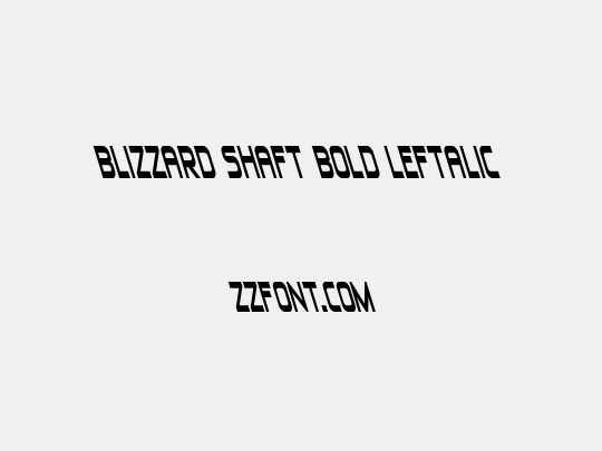Blizzard Shaft Bold Leftalic