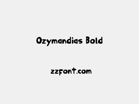 Ozymandias Bold