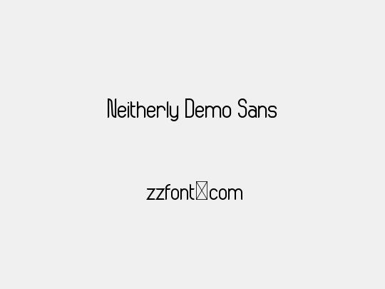 Neitherly Demo Sans