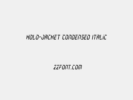 Holo-Jacket Condensed Italic