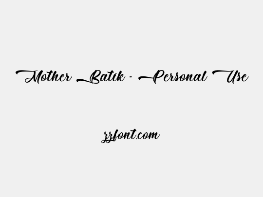 Mother Batik - Personal Use