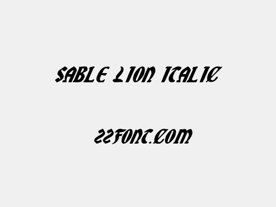 Sable Lion Italic