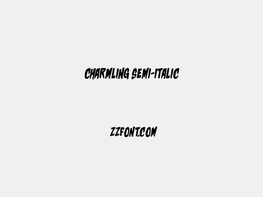 Charmling Semi-Italic