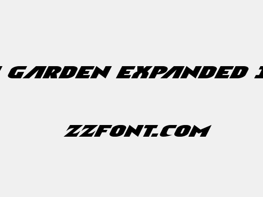 Ninja Garden Expanded Italic