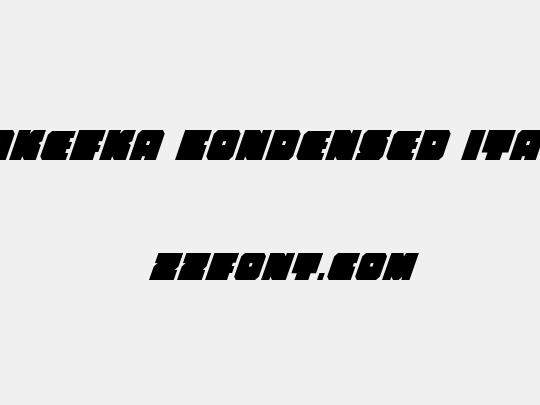 Anakefka Condensed Italic