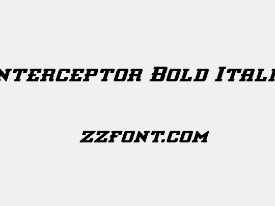 Interceptor Bold Italic