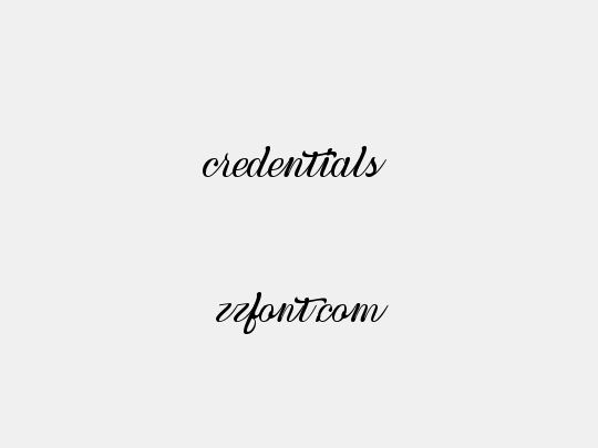 credentials