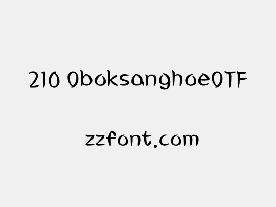 210 OboksanghoeOTF