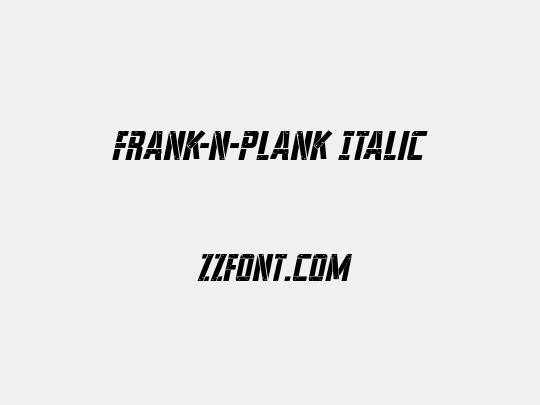 Frank-n-Plank Italic