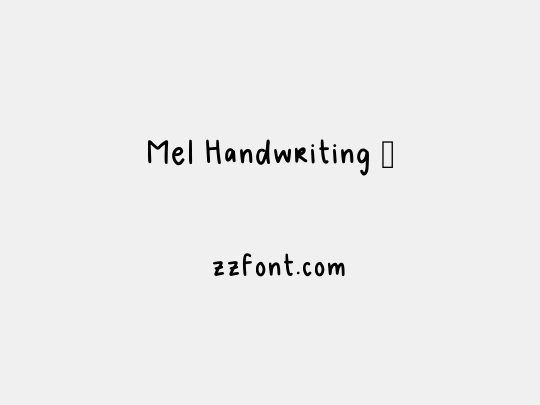 Mel Handwriting 2