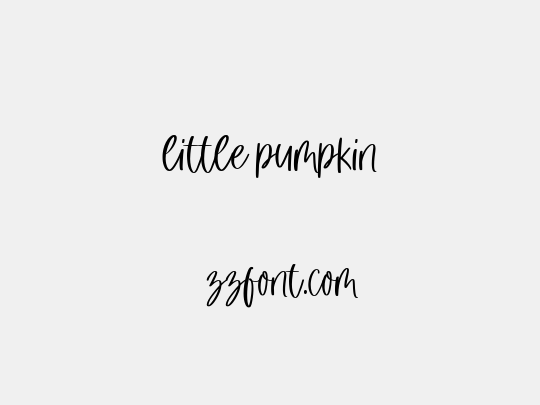 little pumpkin