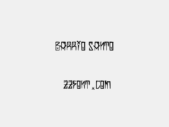 Barrio Santo